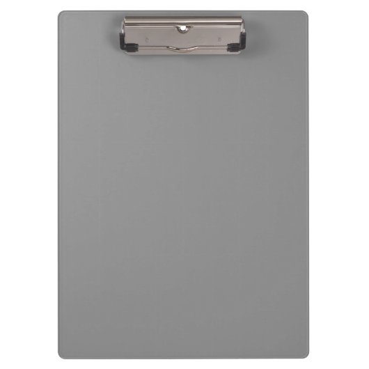 Pewter Gray Solid Color | Klassisches Elegant Klemmbrett (Vorderseite)