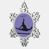 PEWTER GYMNASTICS SNOWFLAKE ORNAMENT. SCHNEEFLOCKEN Zinn-Ornament (Rechts)