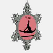 PEWTER GYMNASTICS SNOWFLAKE ORNAMENT. SCHNEEFLOCKEN Zinn-Ornament (Links)