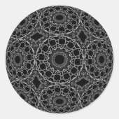 Pewter Perfektion Verziert Runder Aufkleber (Vorderseite)