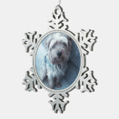 Pewter Snowflake Oranament Schneeflocken Zinn-Ornament (Rechts)