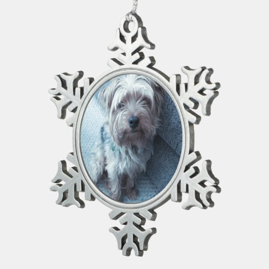 Pewter Snowflake Oranament Schneeflocken Zinn-Ornament (Rechts)