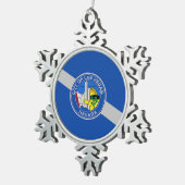 Pewter Snowflake Ornament mit Las Vegas Flag (Rechts)