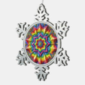 Pewter Snowflake Ornament mit LGBTQ Farben (Rechts)