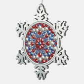 Pewter Snowflake Ornament mit niederländischen Far (Rechts)