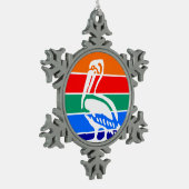 Pewter Snowflake Ornament mit St. Petersburg (Links)