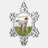 Pewter Snowflake Ornament of coyote (Rechts)