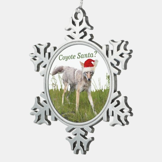 Pewter Snowflake Ornament of coyote (Rechts)