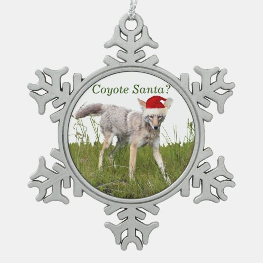 Pewter Snowflake Ornament of coyote (Vorderseite)