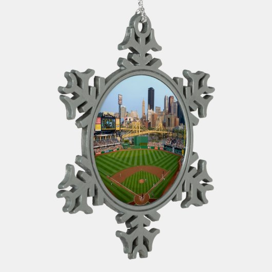 Pewter Snowflake Ornament PNC Park Pittsburgh (Links)
