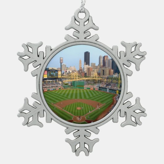 Pewter Snowflake Ornament PNC Park Pittsburgh (Vorderseite)