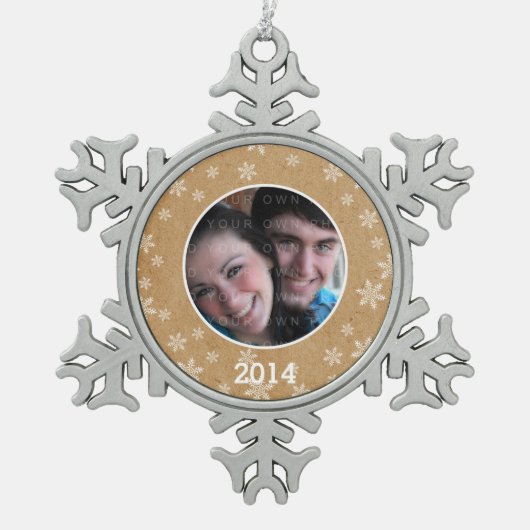 Pewter Snowflake Ornament QC Template (Vorderseite)