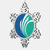 Pewter Snowflake Ornament with Ottawa Flag (Rechts)