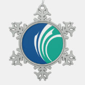 Pewter Snowflake Ornament with Ottawa Flag (Vorderseite)