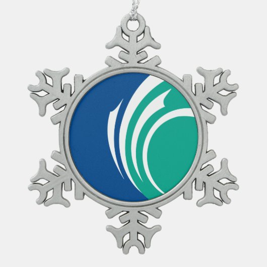 Pewter Snowflake Ornament with Ottawa Flag (Vorderseite)