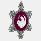 Pewter Snowflake Ornament with Phoenix City Flag (Links)