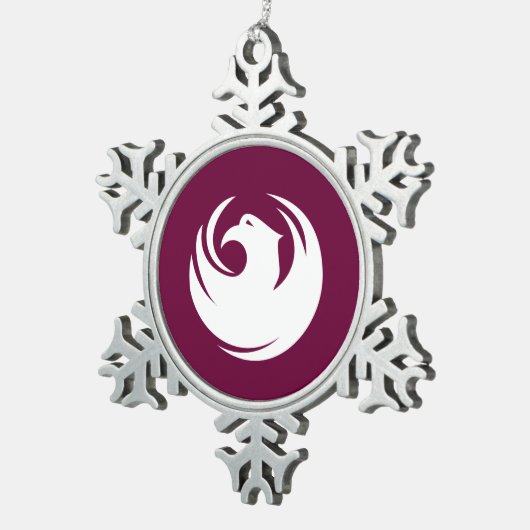 Pewter Snowflake Ornament with Phoenix City Flag (Rechts)