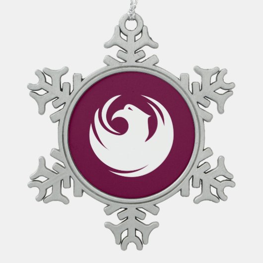 Pewter Snowflake Ornament with Phoenix City Flag (Vorderseite)