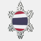 Pewter Snowflake Ornament with Thailand Flag (Rechts)