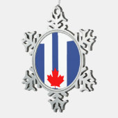 Pewter Snowflake Ornament with Toronto Flag (Rechts)