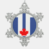 Pewter Snowflake Ornament with Toronto Flag (Vorderseite)