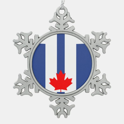 Pewter Snowflake Ornament with Toronto Flag (Vorderseite)