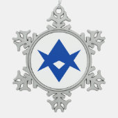 Pewter Snowflake Ornament with Toyotal Flag (Vorderseite)
