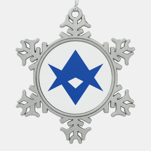 Pewter Snowflake Ornament with Toyotal Flag (Vorderseite)