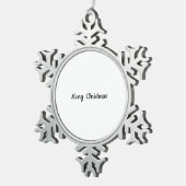 Pewter Snowflake Weihnachtsschmuck Schneeflocken Zinn-Ornament (Rechts)