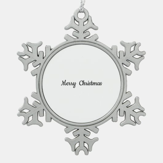 Pewter Snowflake Weihnachtsschmuck Schneeflocken Zinn-Ornament (Vorderseite)