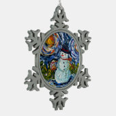 Pewter Snowman Ornament (Links)