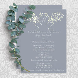 Pewter Tree of Life Wedding Einladung