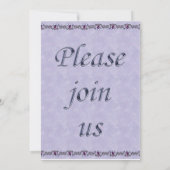 Pewter und Lila Jewel Wedding Einladung (Rückseite)