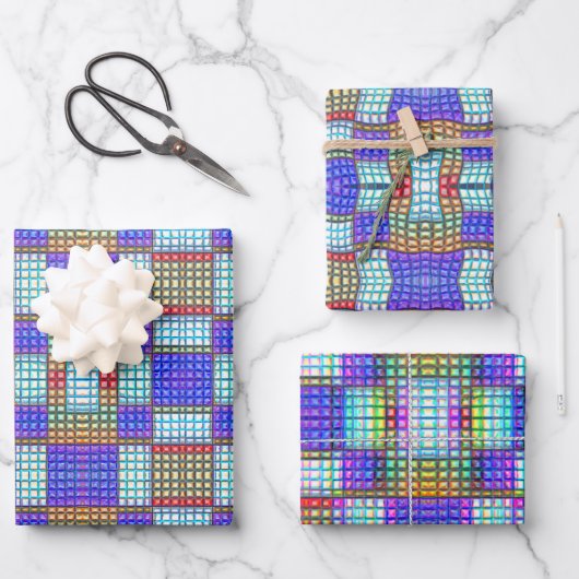 Peyote Stitch Mosaic Beading Tile Nahtlose Muster Geschenkpapier Set (Vorderseite)