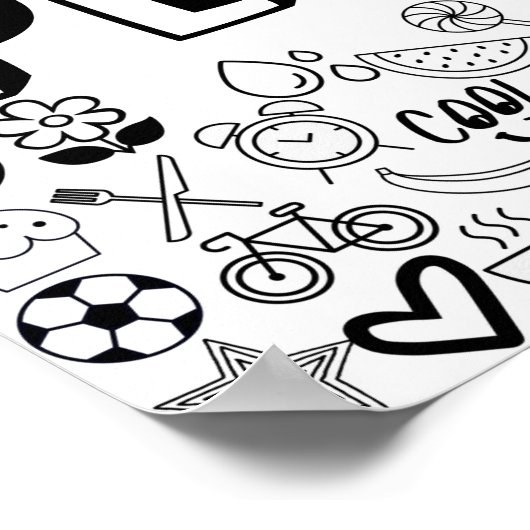 'PEYTON' Color-it-Yourself-Kontur-Design Poster (Ecke)