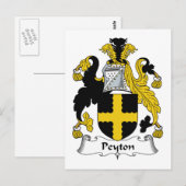 Peyton Familienwappen Postkarte (Vorne/Hinten)