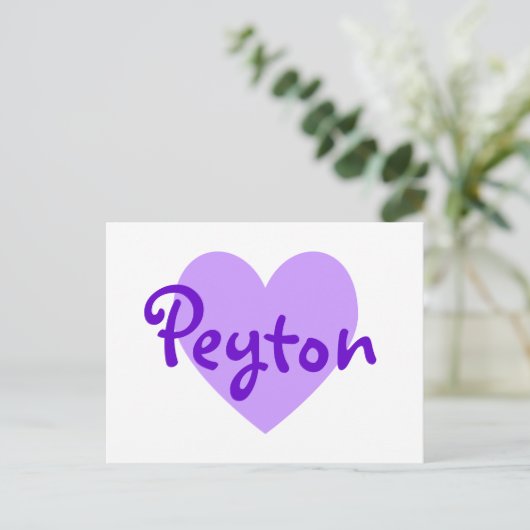 Peyton Lila Postkarte (Stehend Vorderseite)