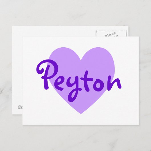 Peyton Lila Postkarte (Vorne/Hinten)