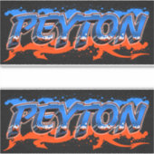 Peyton Vorname Name Graffiti Aufkleber Sticker (Vorderseite)