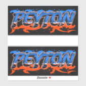 Peyton Vorname Name Graffiti Aufkleber Sticker (Blatt)