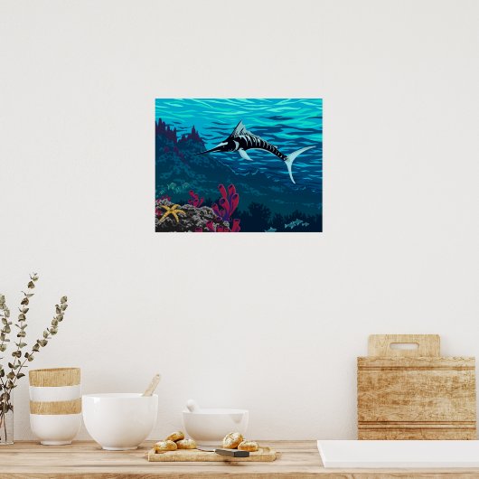 Pez espada poster (Küche)