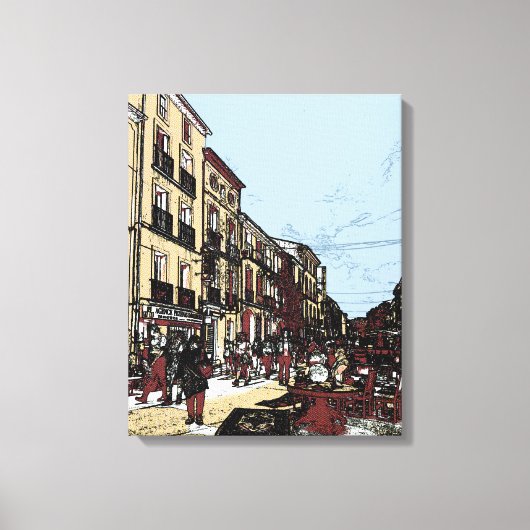 Pezenas France Antiquitätenmarkt Leinwanddruck (Vorderseite)