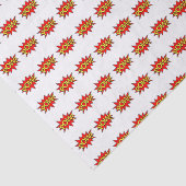  PF! - Superhero Comic Buch Rot/Gelbe Blase Seidenpapier (Ausschnitt)