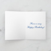 Pfacock Blue Birthday Card Karte (Innenseite)