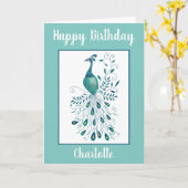 Pfacock-Geburtstagskarte Karte (Gelbe Blume)
