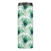 Pfacock Mit Monogramm Gemstone Thermosbecher (Rückseite)