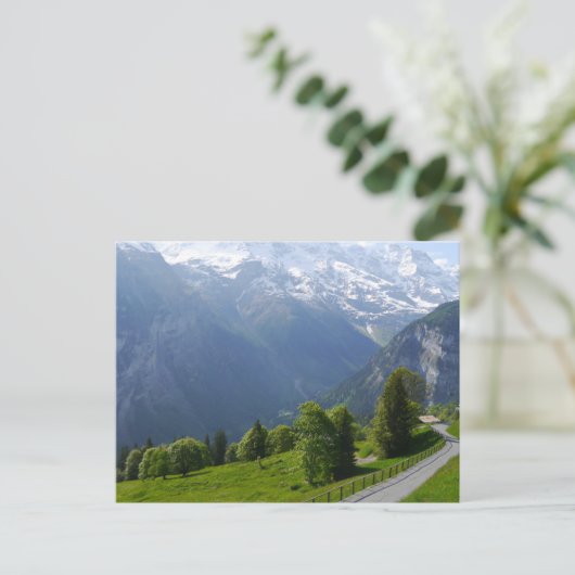 Pfad bei Gimmelwald, Schweiz Postkarte (Stehend Vorderseite)
