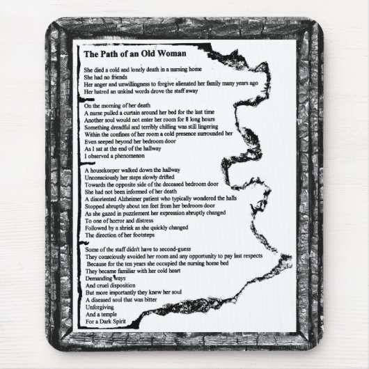 Pfad der alten Frau Mousepad (Vorne)