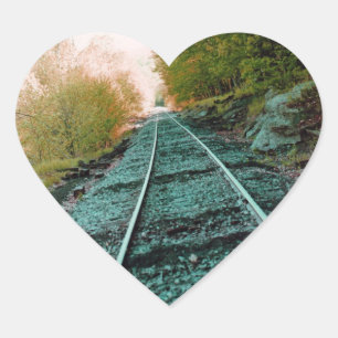 Pfad der Einsamkeit Herz-Aufkleber