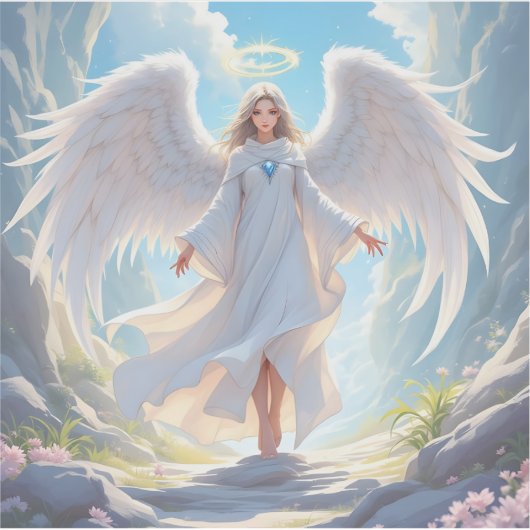 Pfad der Gnade: Engel des Friedlichen Aufstiegs Aufkleber (Vorderseite)